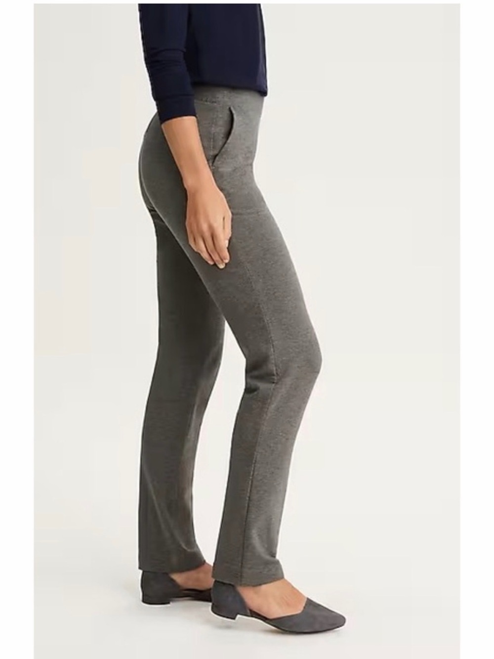 J.Jill Pure Jill Affinity French Terry Slim Leg Grey Pants SZ XS